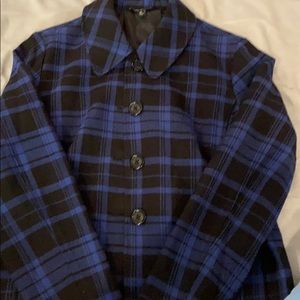 Briggs New York Plaid Wool Blend Blazer Size 12